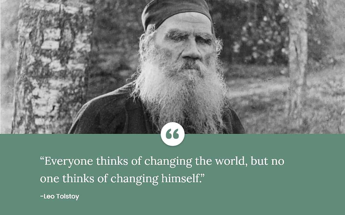 Image and quote of Leo Tolstoy