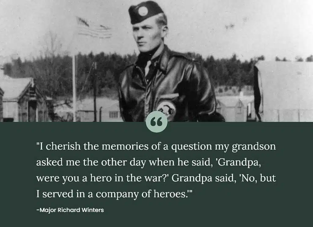 Major Richard Winters quote and image
