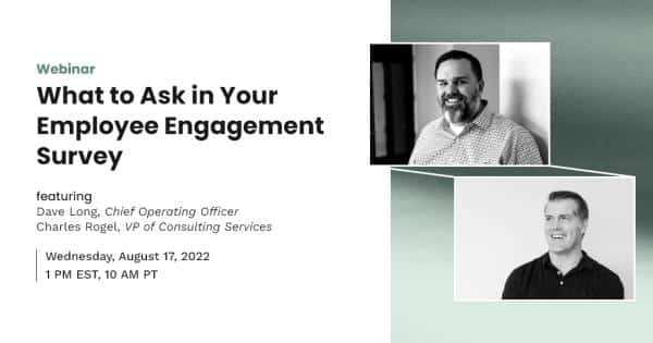 what to ask in your engagement survey webinar graphic