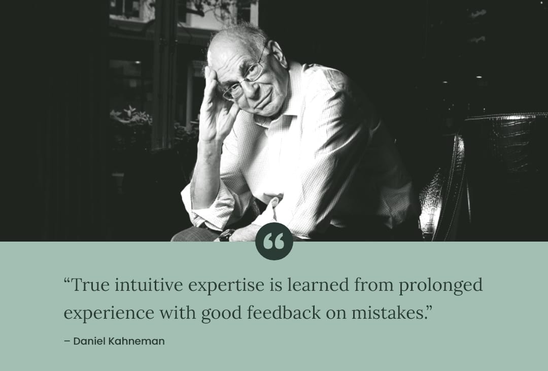 Daniel Kahneman black and white image and quote
