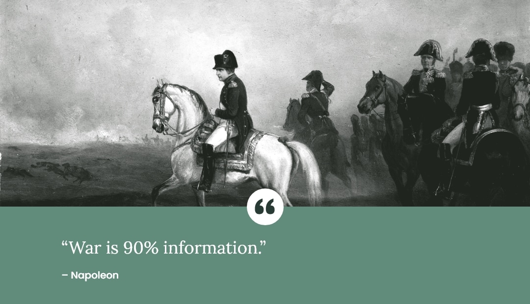 Image of Napoleon with quote