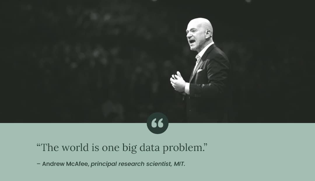 Quote and image of Andrew McAfee, principal research scientist, MIT. 