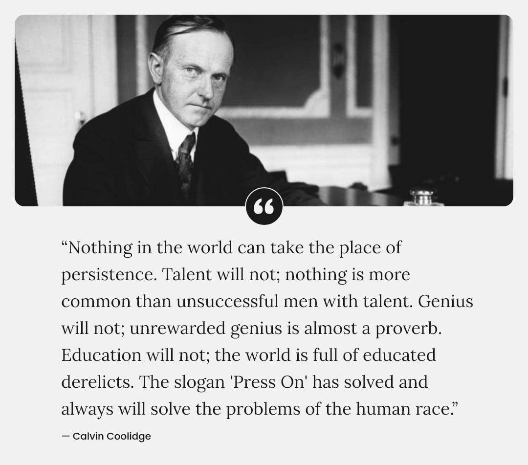 Calvin Coolidge Quote and Image