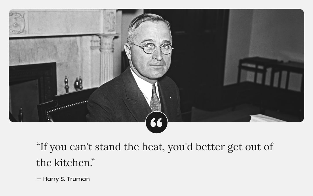 Harry S. Truman Quote and Image