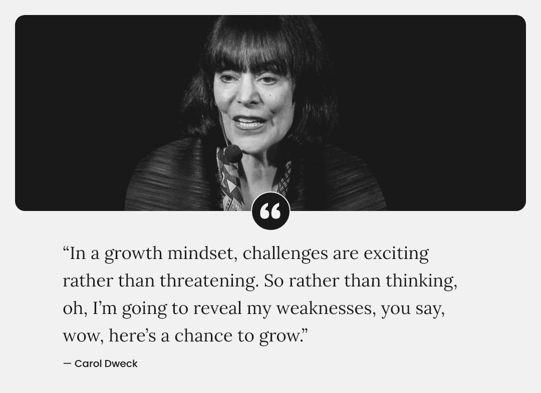 Carol Dweck quote and image
