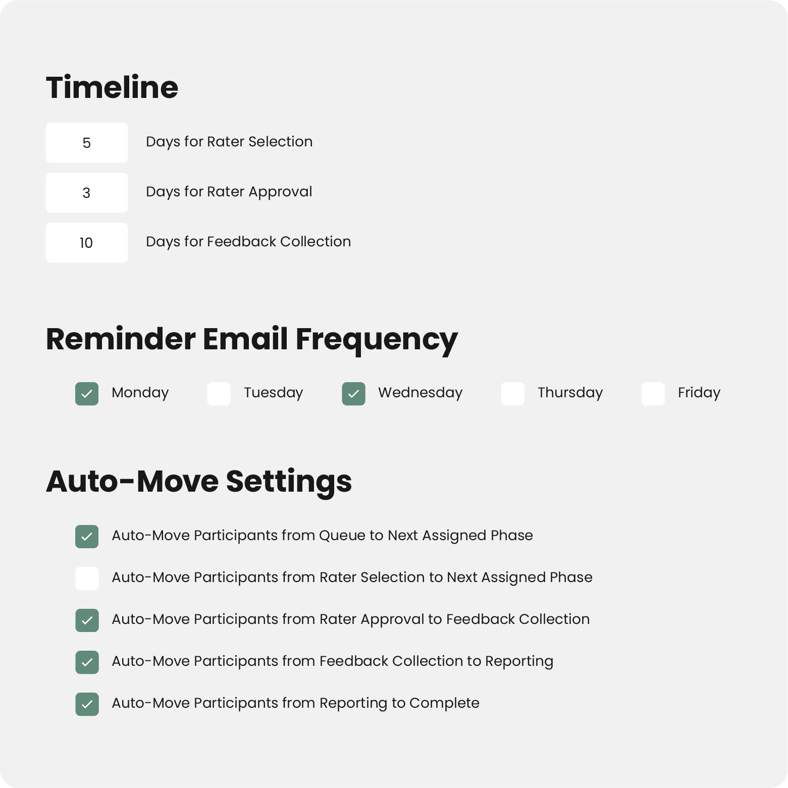 Automation Settings on Spectiv